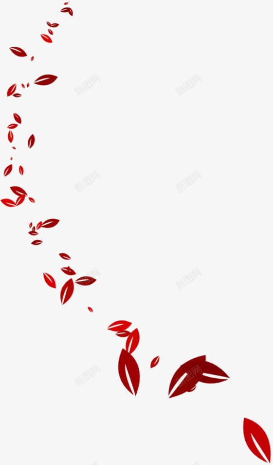 红色清新树叶漂浮png免抠素材_新图网 https://ixintu.com 免抠PNG 树叶 清新 漂浮素材 红色