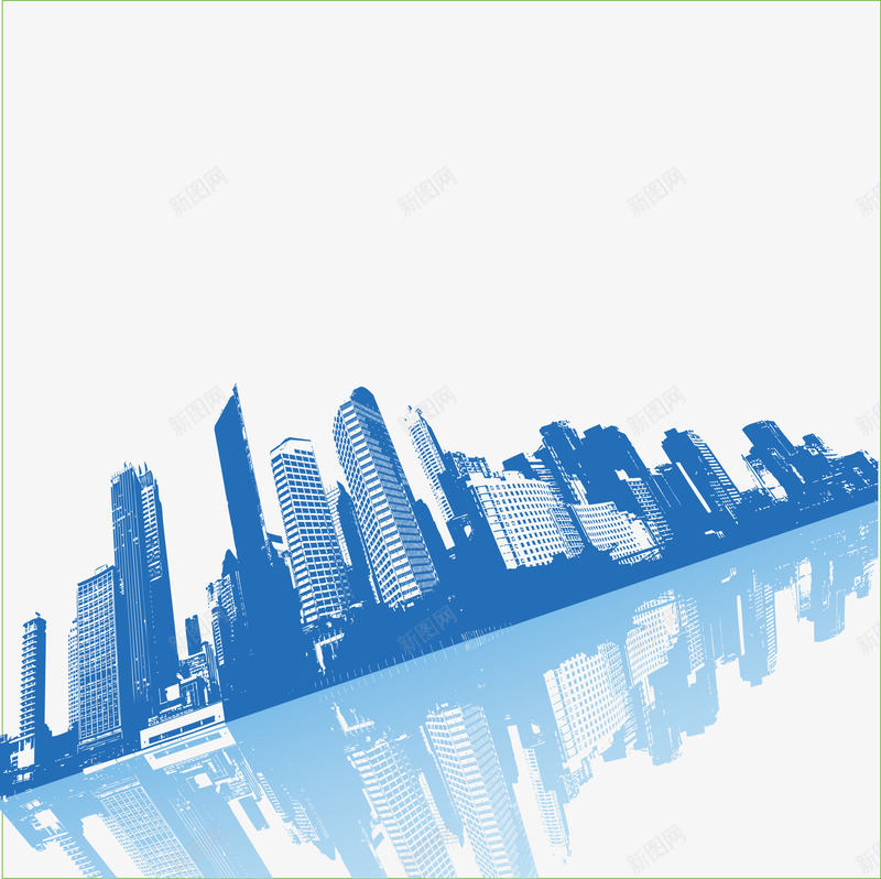 都市题材的蓝色高楼大厦png免抠素材_新图网 https://ixintu.com 大厦 蓝色 都市 高楼