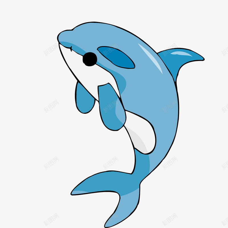 可爱海豚png免抠素材_新图网 https://ixintu.com 卡通 海豚 海里动物