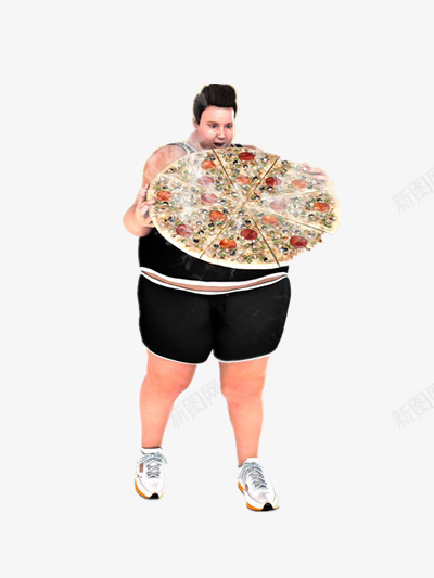 肥胖的人png免抠素材_新图网 https://ixintu.com 减肥 披萨 肥胖 脂肪