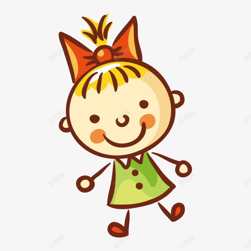 卡通人物小女孩png免抠素材_新图网 https://ixintu.com 人物 卡通 卡通人物 女孩 小女孩 少女 彩绘 插画