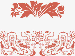 双龙吐珠古建筑纹饰高清图片