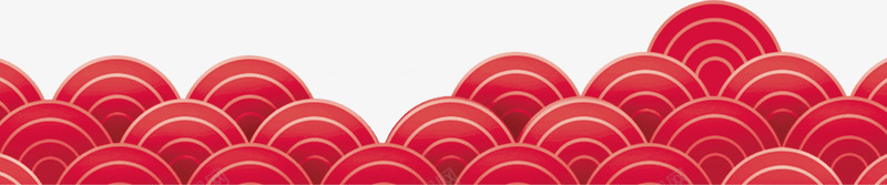 红色中国风海浪装饰png免抠素材_新图网 https://ixintu.com 中国风海浪 大海 波浪花纹 海洋 红色海浪 装饰图案