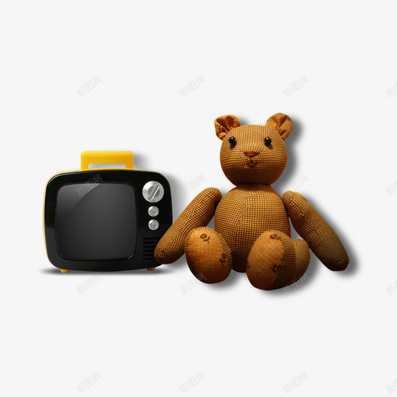 小熊收音机玩具png免抠素材_新图网 https://ixintu.com 小熊 收音机 玩具 童年 童趣