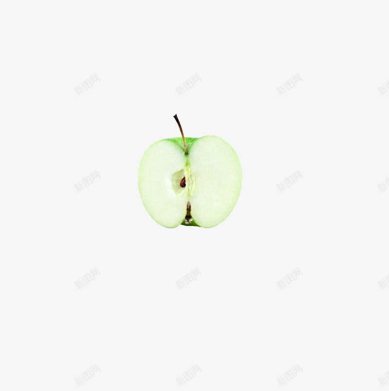 半个青苹果png免抠素材_新图网 https://ixintu.com 产品实物 横切面 水果 维生素