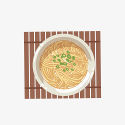 日式面手绘美味汤面矢量图高清图片