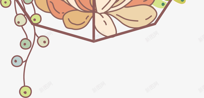 手绘悬挂盆栽png免抠素材_新图网 https://ixintu.com 悬挂 手绘 盆栽 花草