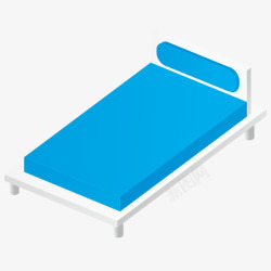 病床模型蓝色病床模型高清图片