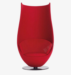 红色高档圆形转椅素材