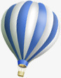 蓝白色热气球png免抠素材_新图网 https://ixintu.com 热气球 白色