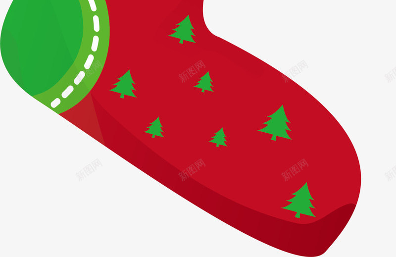 红色圣诞树袜子png免抠素材_新图网 https://ixintu.com 圣诞树 圣诞节 圣诞袜 红色袜子 节庆袜子 节日 装饰图案