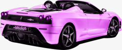 紫色时尚跑车青春素材