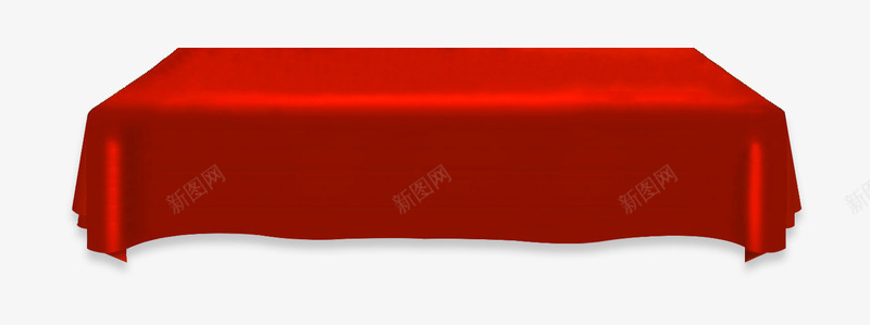 红色的布psd免抠素材_新图网 https://ixintu.com 布 桌子 红 装饰