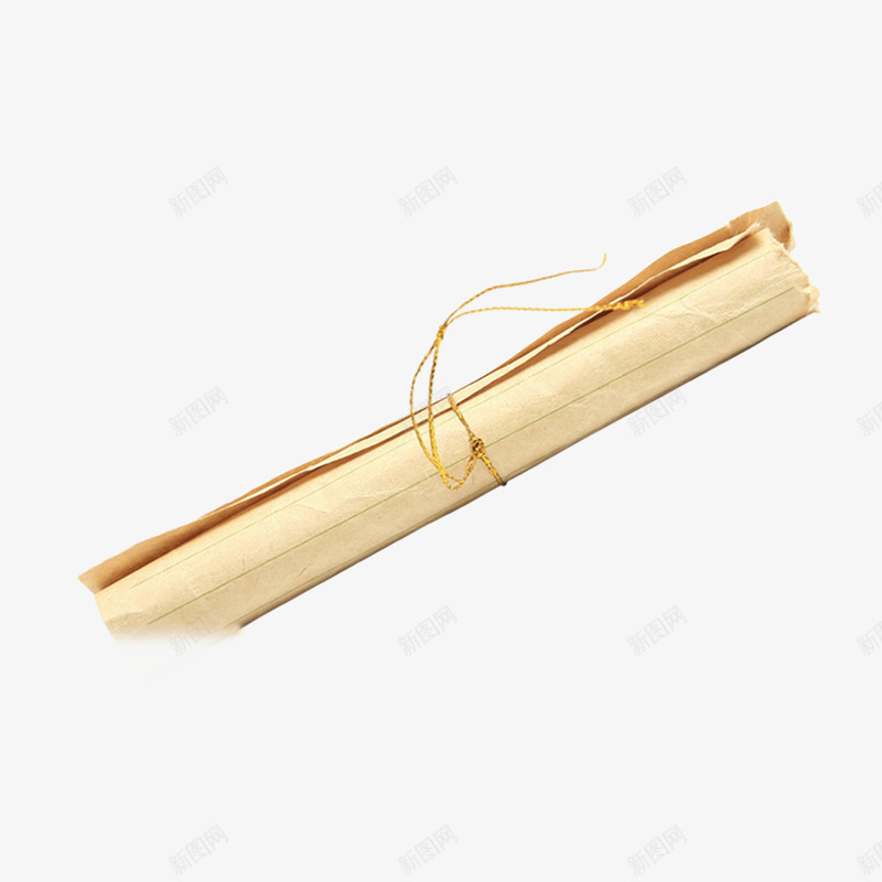 卷起的信纸png免抠素材_新图网 https://ixintu.com 信件 泛黄的信纸 绳子