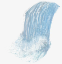 瀑布飞流蓝色瀑布高清图片
