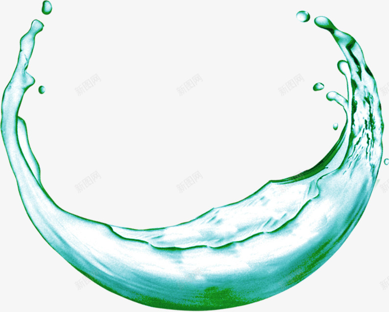 绿色波纹水流湿润png免抠素材_新图网 https://ixintu.com 水流 波纹 湿润 绿色