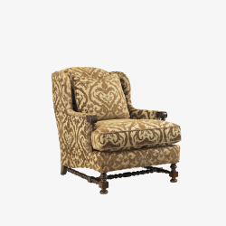 欧式休闲椅高档美式实木单人沙发高清图片