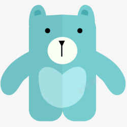 折叠卡纸卡通动物蓝色小熊高清图片