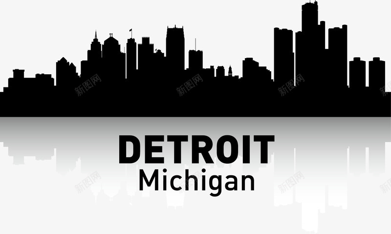 DETROITpng免抠素材_新图网 https://ixintu.com 剪影 城市 城市剪影 城市建设 大厦 房地产 插图 楼宇 都市 高楼