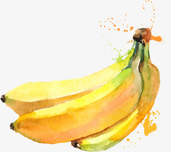 黄色墨点香蕉矢量图高清图片