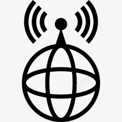 网络分布范围世界范围的网络信号图标高清图片