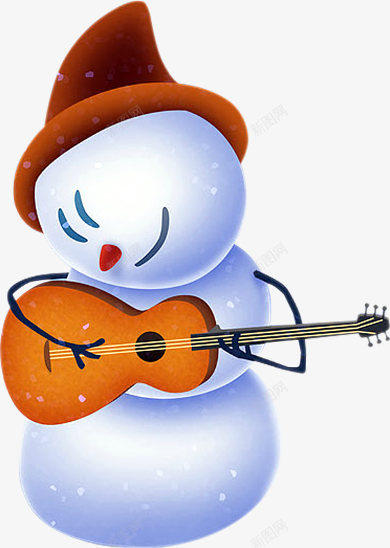 弹吉他雪人圣诞节晚会背景png免抠素材_新图网 https://ixintu.com 吉他 圣诞节 晚会 背景 雪人
