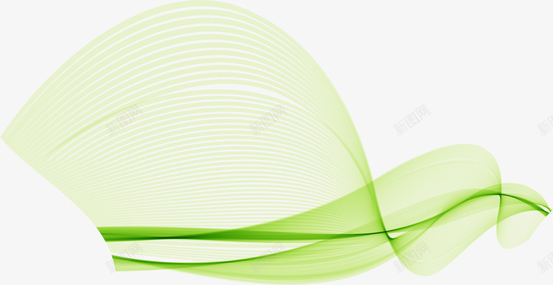绿色科技波纹png免抠素材_新图网 https://ixintu.com 波纹 矢量png 科技波纹 线条 绿色波纹 绿色线条