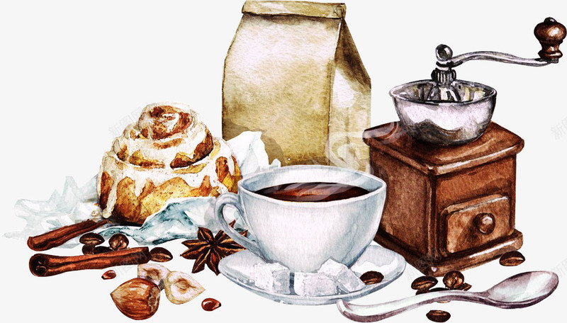 复古水彩巧克力下午茶png免抠素材_新图网 https://ixintu.com 冷饮 创意 卡通 咖啡 图案 复古 奶茶 巧克力 手绘 水彩 绘画 设计 饮料
