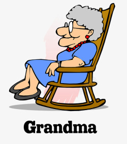 妇人悠闲的老奶奶高清图片