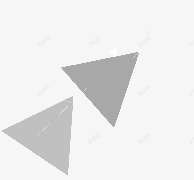 灰色简约三角形线条装饰图案psd免抠素材_新图网 https://ixintu.com 三角形 免抠PNG 灰色 简约 线条 装饰图案
