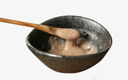 浓稠粉煳搅拌好的魔芋粉高清图片