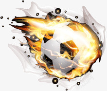 足球似火的装饰图素材