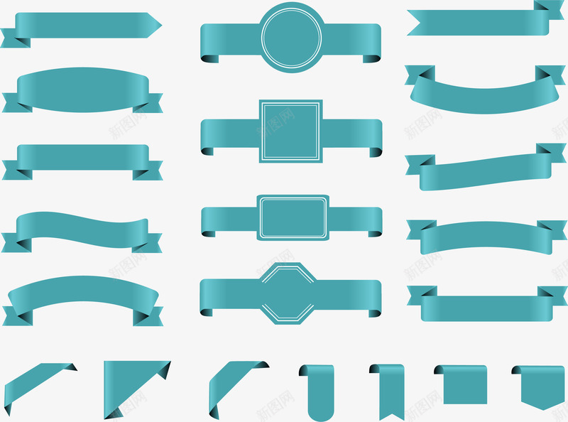 绿色彩带标题框矢量图eps免抠素材_新图网 https://ixintu.com 彩带 彩带标题框 矢量素材 精美彩带 绿色 矢量图