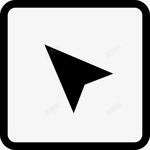 箭头指向左上角的方形按钮图标png_新图网 https://ixintu.com 左上方的UI 平方 广场 指向 斜 界面 符号 箭 角