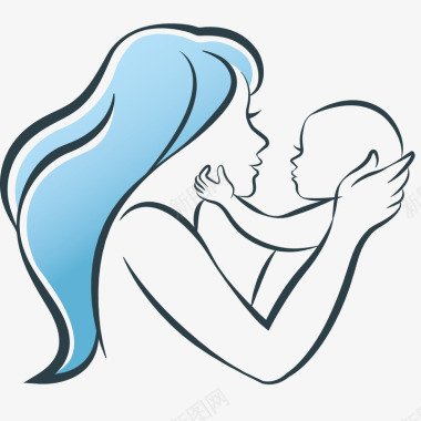 母婴绘画插画图标图标
