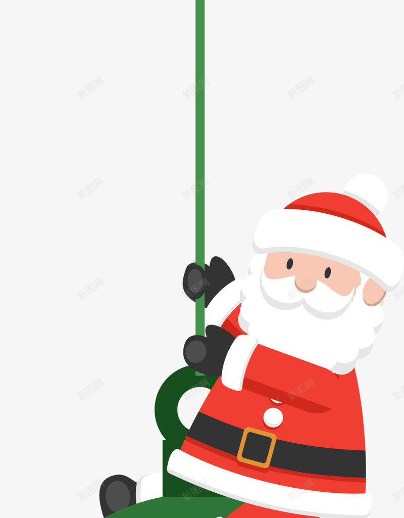 扁平手绘圣诞球上的圣诞老人png免抠素材_新图网 https://ixintu.com 圣诞 圣诞老人 扁平
