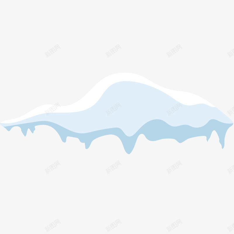 卡通冰雪矢量图ai免抠素材_新图网 https://ixintu.com 冰 卡通冰雪免抠PNG 寒冷冬天 自然 装饰 雪堆 雪插画 矢量图