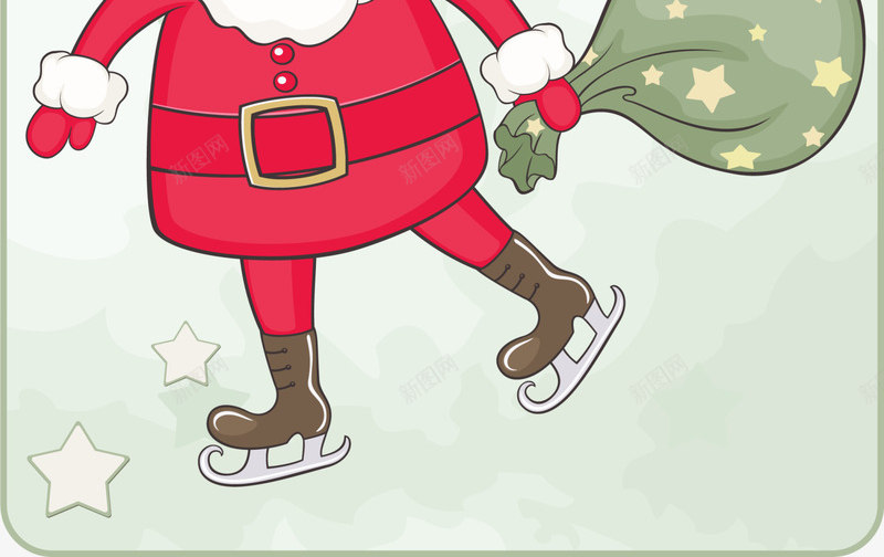 圣诞节可爱圣诞老人png免抠素材_新图网 https://ixintu.com 可爱圣诞老人 圣诞帽 圣诞节卡片 圣诞节贺卡 绿色吊卡 绿色星星