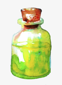 SPA精油瓶水彩SPA精油瓶矢量图高清图片