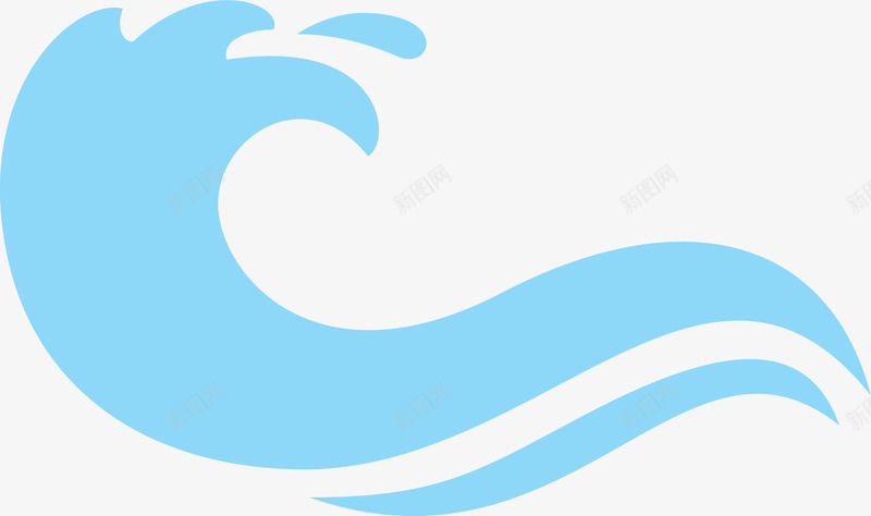 海面浪花图标png_新图网 https://ixintu.com 标识logo设计 波浪曲线 波浪线 浪花 海浪logo 海浪曲线 海浪线 海面水面 蓝色图标 蓝色线条