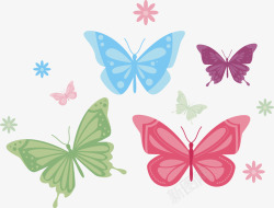 彩色装饰蝴蝶图案素材