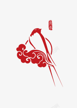 中国风轮廓中国风燕子图案高清图片