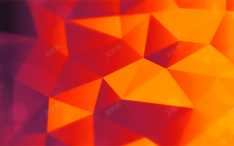 红黄色立体三角形壁纸png免抠素材_新图网 https://ixintu.com 三角形 壁纸 立体 黄色