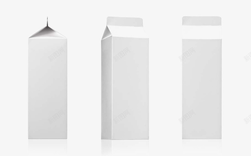 空白牛奶包装盒png免抠素材_新图网 https://ixintu.com 产品包装 包装产品模型 包装盒效果图 包装盒设计 包装设计 纸盒盒子