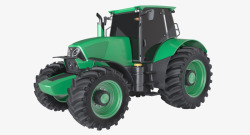 黄绿色大型农用拖拉机崭新绿色大型农用拖拉机高清图片