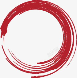 红色圆圈虚线圆素材