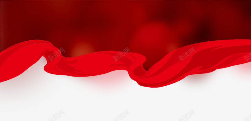 红色绸带psd免抠素材_新图网 https://ixintu.com 丝带 喜庆 新图网 红色绸带 飘带