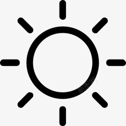 明媚的太阳晴天天气中风符号图标高清图片
