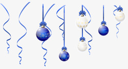 圣诞节素材彩蛋漂浮彩带漂浮彩蛋高清图片