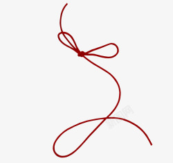红色打结绳子素材